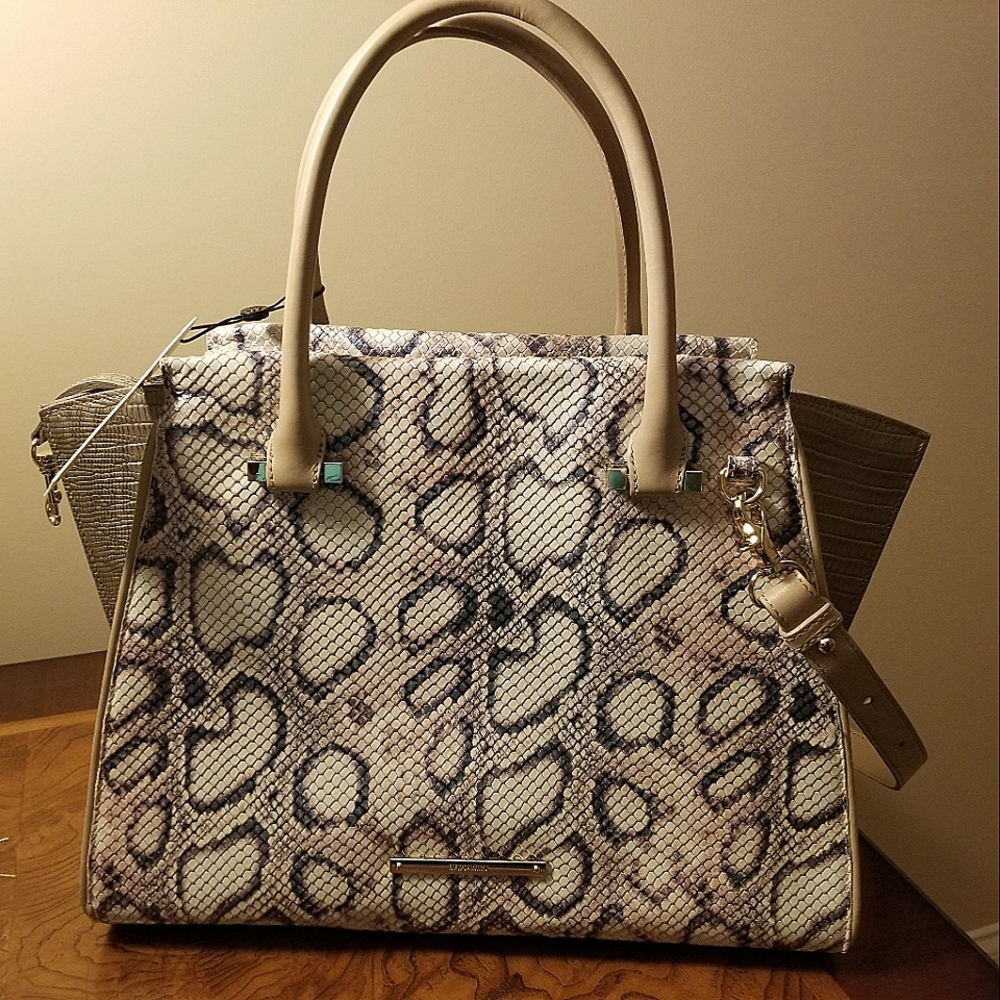 Brahmin Priscilla Pearl Lummus Leather Satchel with Matching Wallet - Picture 2 of 16